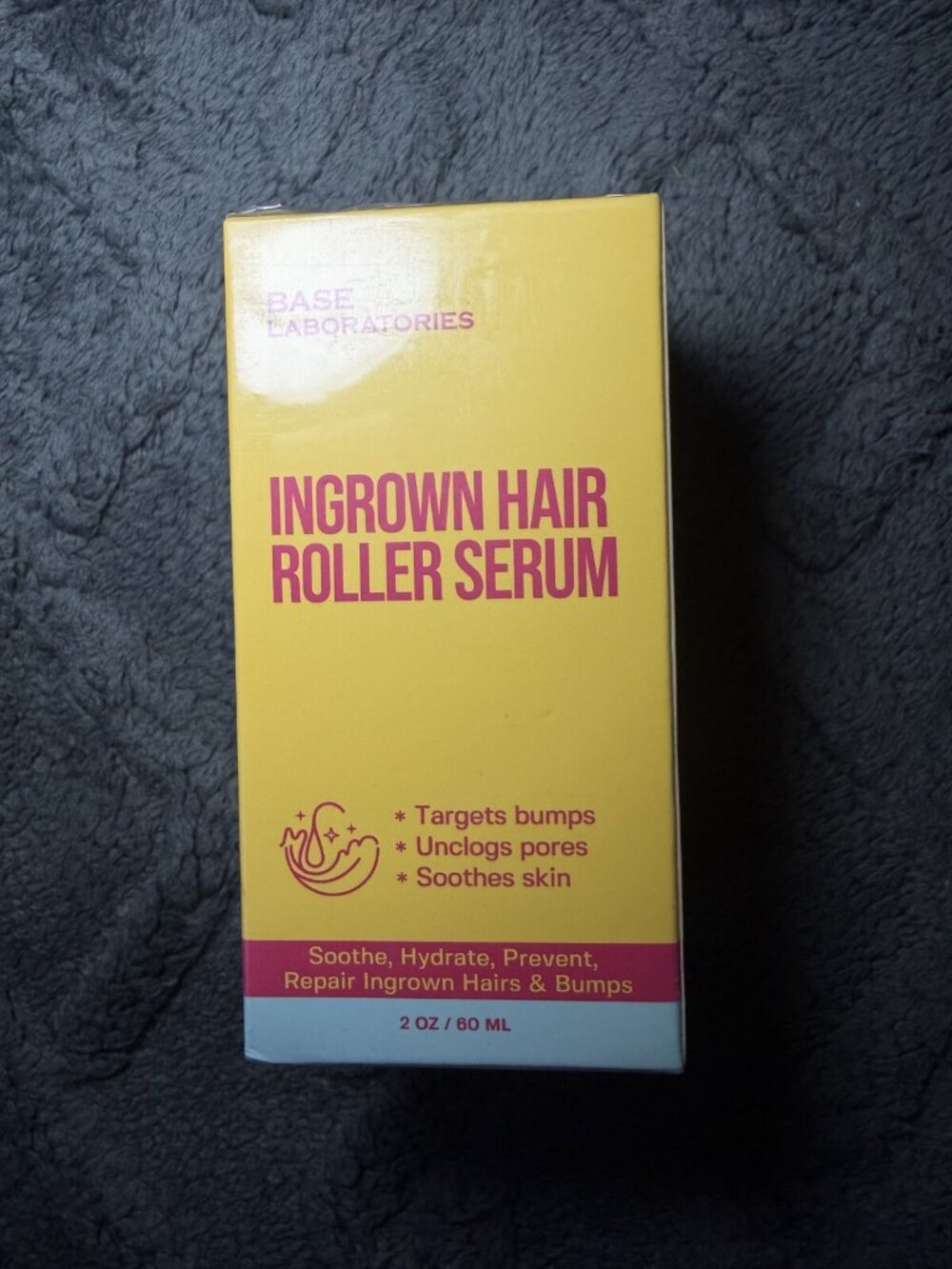 NEW Base Laboratories Ingrown Hair Roller Serum 2oz Razor Bumps